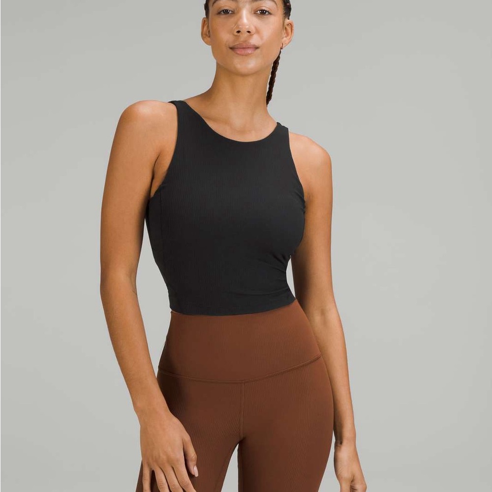 Lululemon Align Ribbed High-Neck Tank Top black
